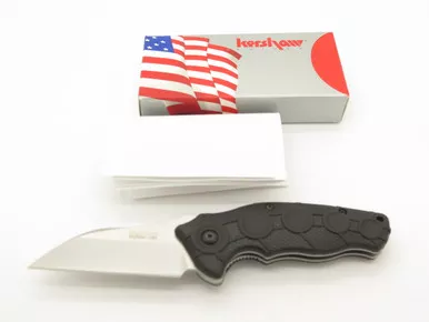 '07 Kershaw 1820 Needs Work Black Handle Assisted Folding Linerlock Pocket Knife