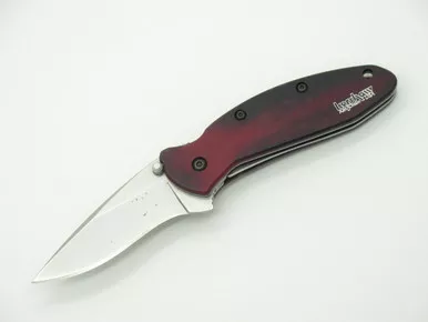 08 KERSHAW 1620 SCALLION BLACK RED SNAP ON KEN ONION FOLDING POCKET KNIFE *BLEM*