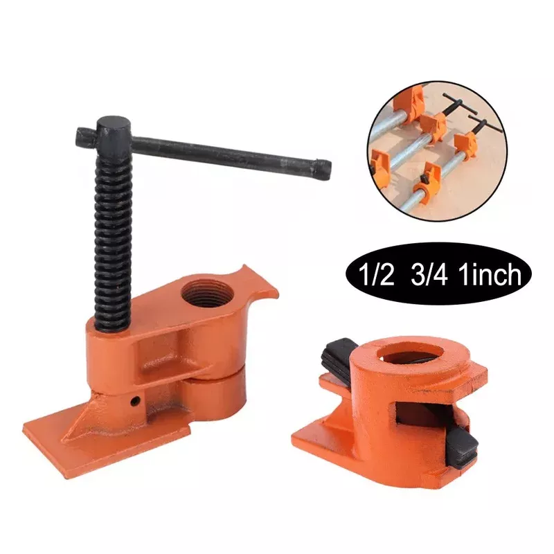 1/2″ 3/4″ and 1″ Pipe Clamps for WoodworkingHeavy-Duty Pipe Clamp Set