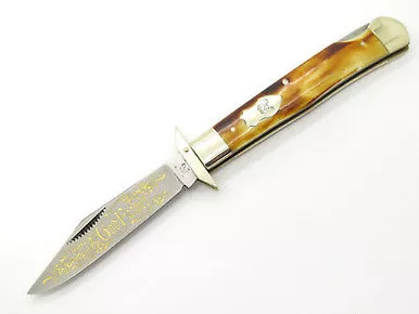 '97 Fight'n Rooster Frank Buster The God Father Movie Cheetah Swing Guard Knife