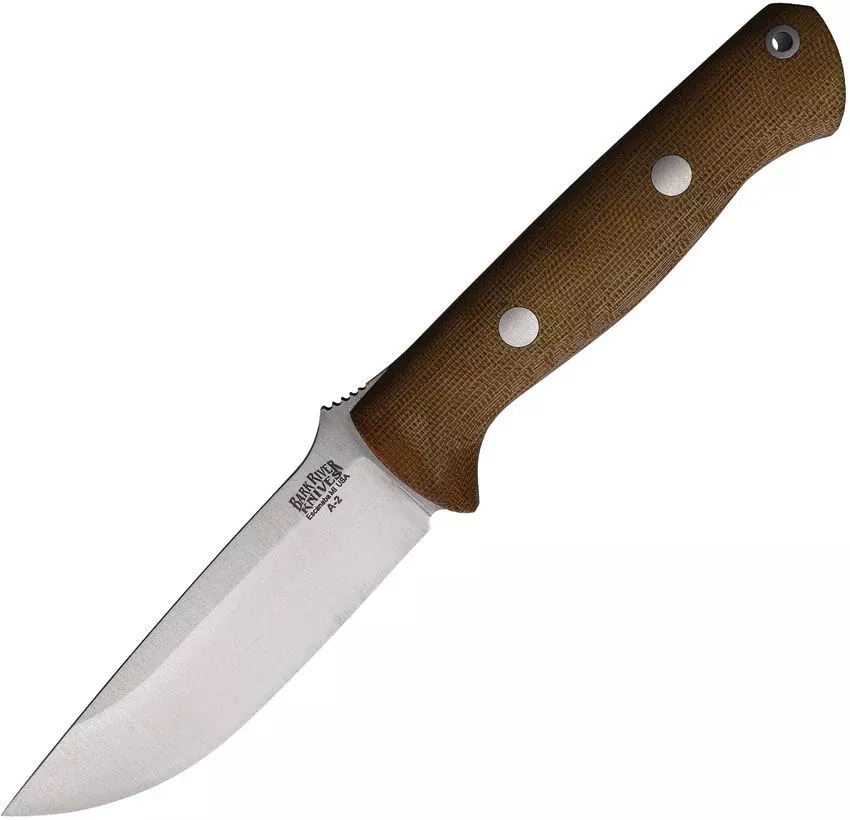 Bark River Knives Bravo 1 Fixed Blade - A2 Steel - Matte Natural Micarta - BA111MNCM