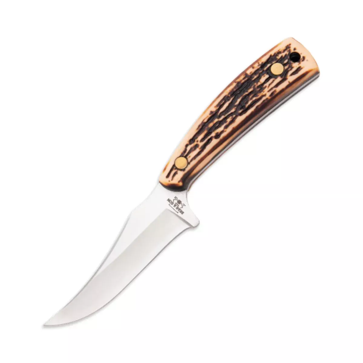 Bear & Son 753 - Stag Derlin Upswept Skinner w/ Leather Sheath