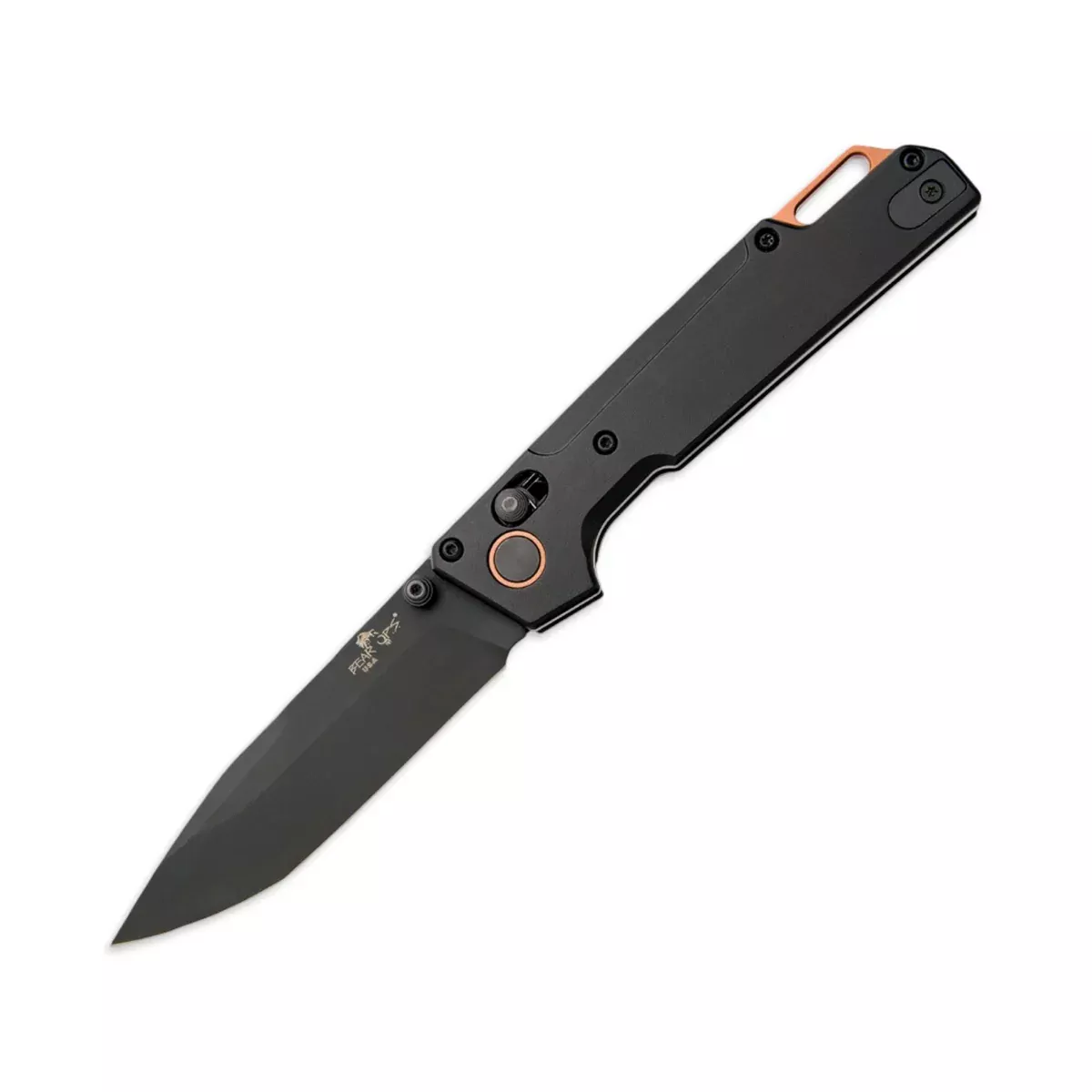 Bear & Son Nekama Black & Copper Aluminum Handle Modified Tanto Blade