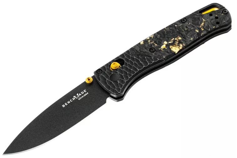 Benchmade Bugout Gold Class - Titanium Hammered Bolster - Fatcarbon Stellar Inlays - DualTone Cerakote M390 Blade - 535BK-251 #210