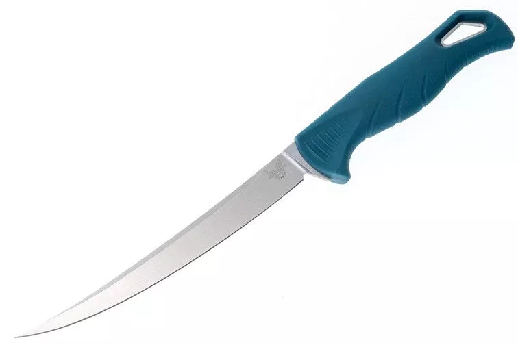 Benchmade Fishcrafter - Depth Blue Santoprene - 5" Trailing Point Blade - 18030