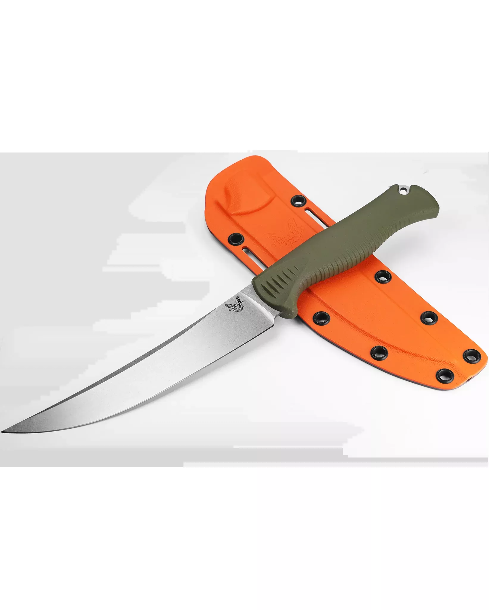 Benchmade Meatcrafter - OD Green Santoprene Handle - CPM-154 - Fixed Blade - 15500-4