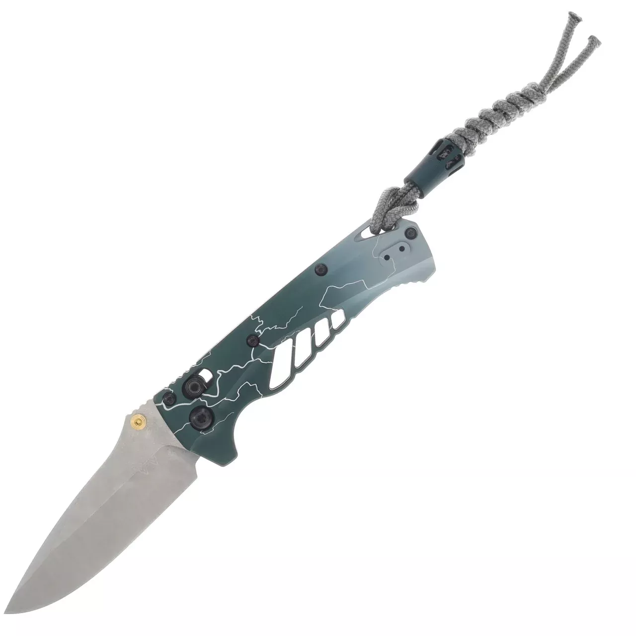 Benchmade Mini Adira - Abel Dark Waters Anodized Aluminum Handle - Magnacut Blade - 18065-ABEL1