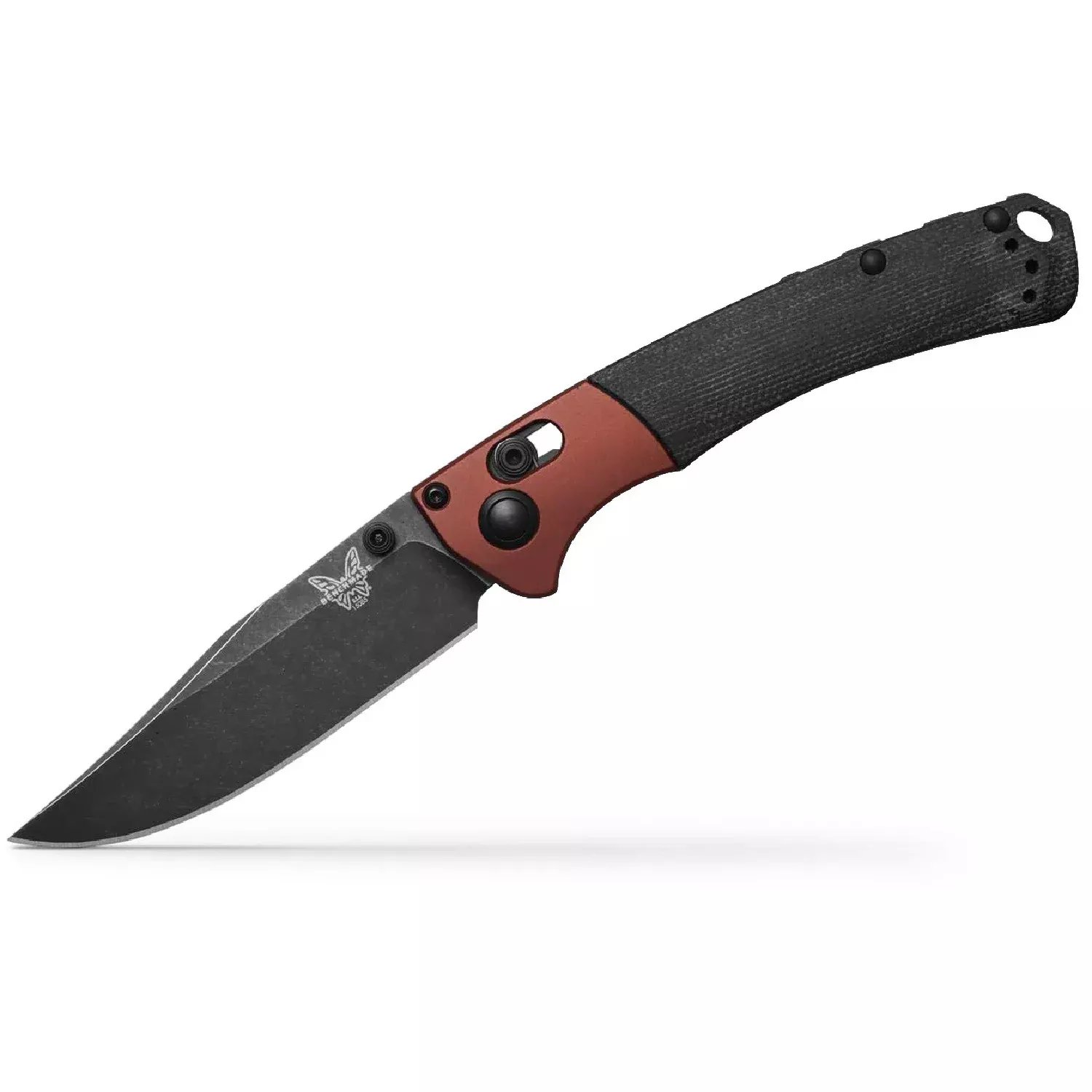 Benchmade Mini Crooked River - Burnt Copper Aluminum Bolster - DLC Battlewash MagnaCut Blade - 15085BK-04
