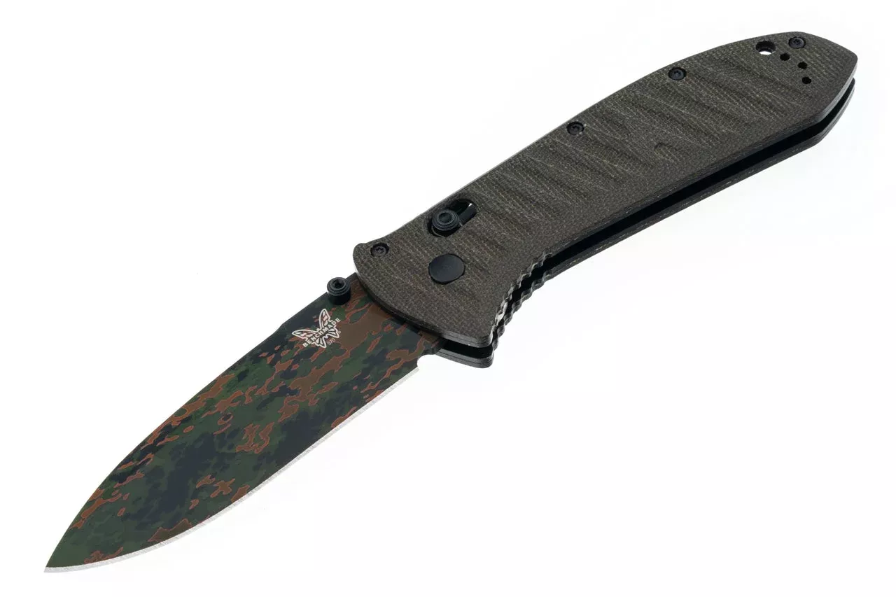 Benchmade Presidio II - SHOT Show 2026 Limited Edition - Flecktarn Camo Blade - OD Green Micarta Handle - 570CAMO-2601
