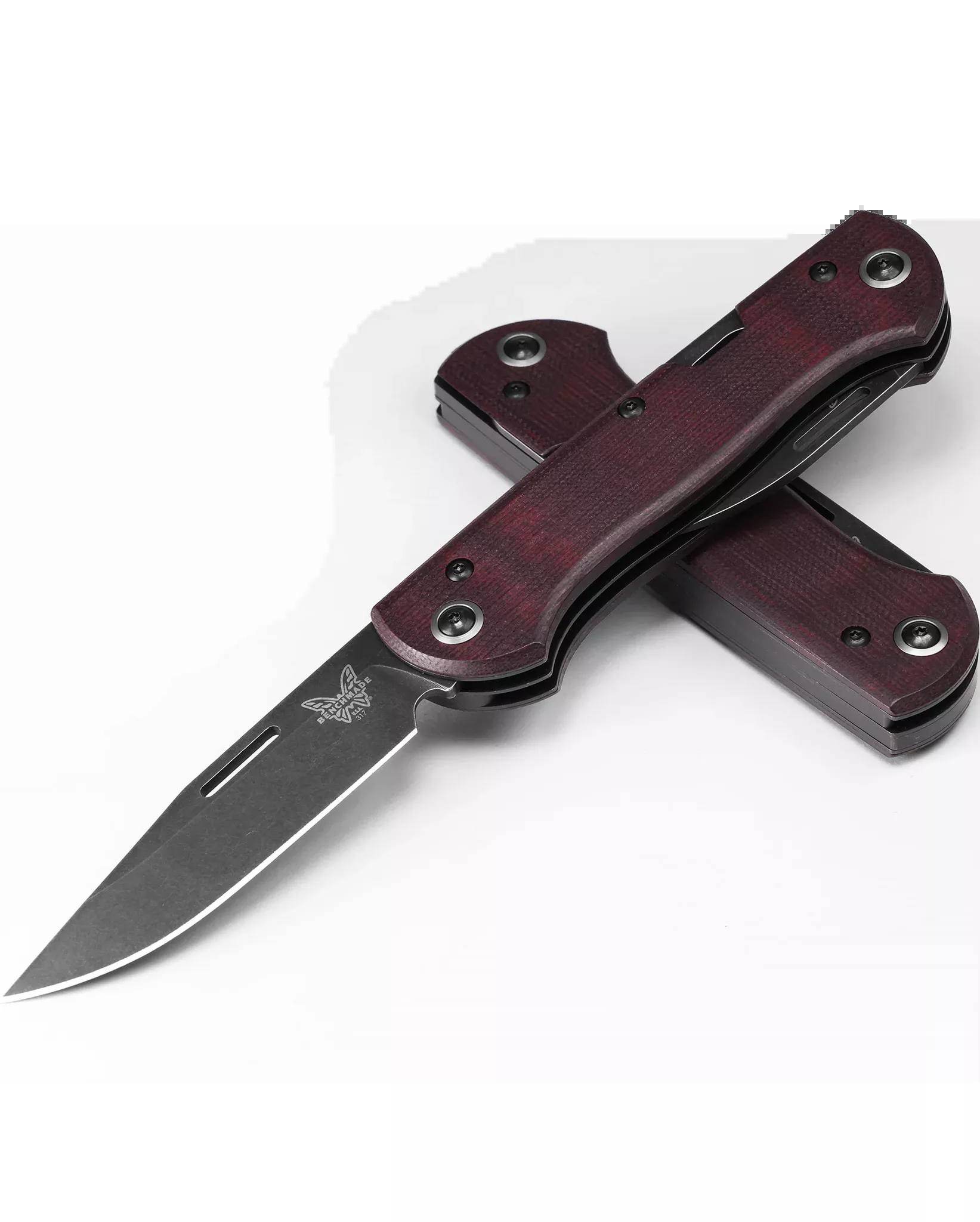 Benchmade Weekender - CPM-S90V - Slip Joint - Burgundy Micarta Handle - 317BK-02