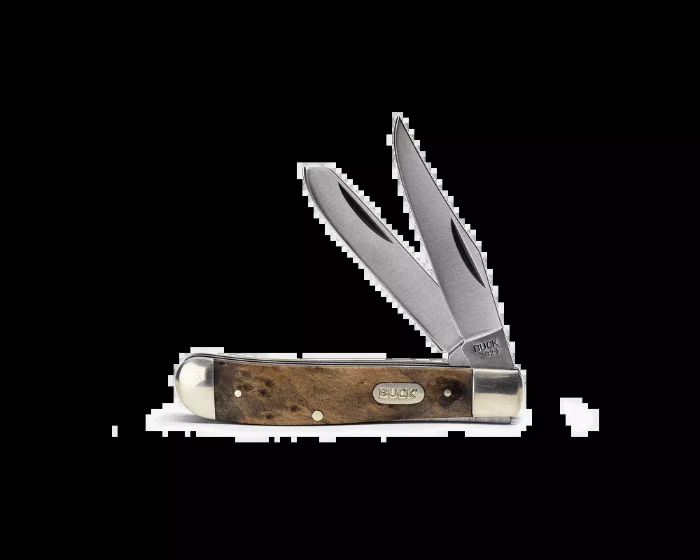 Buck 382 Trapper - Woodgrain Handle - 420J2 Blades - 5840