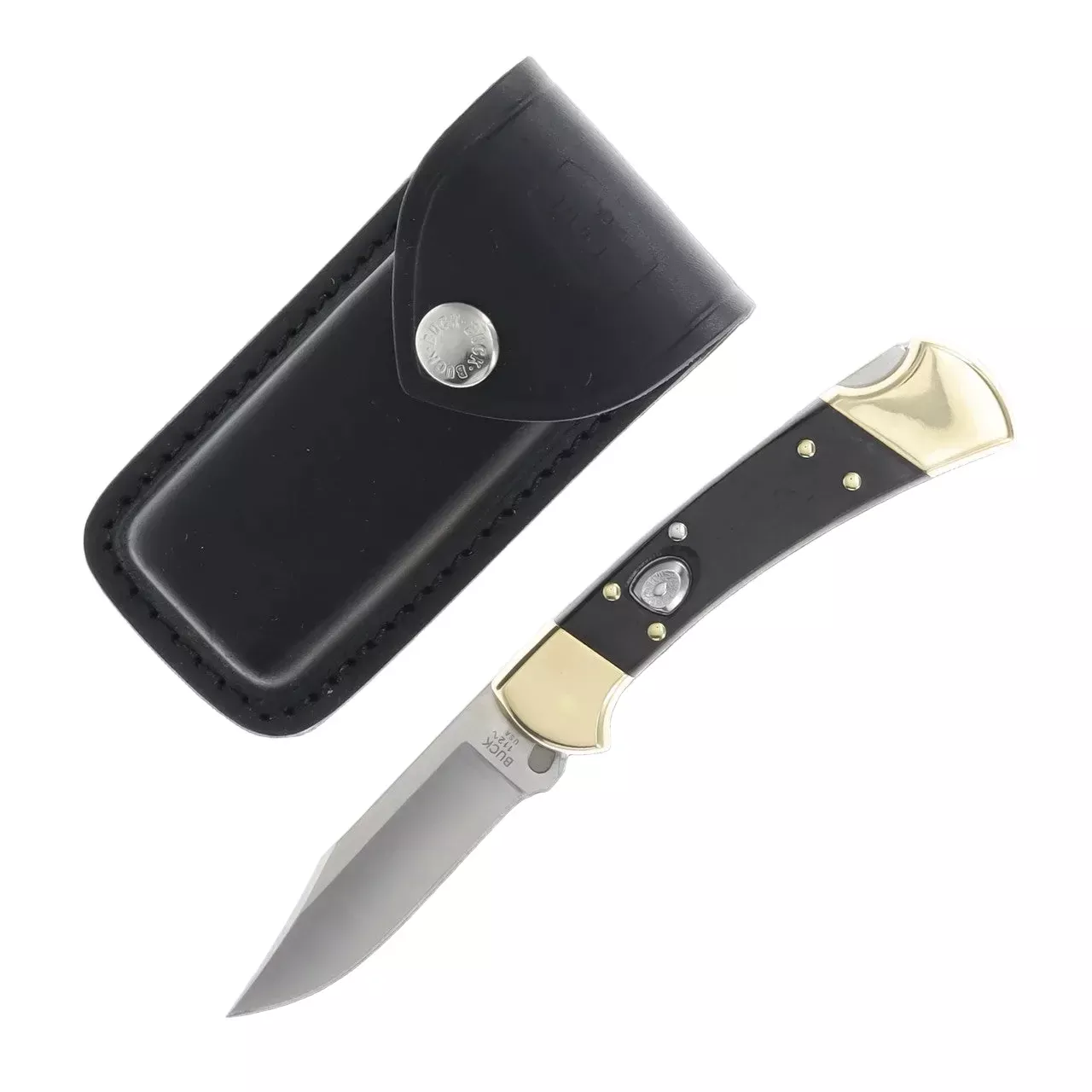 Buck Knives Automatic 112 - Ebony Wood Handles - 420HC Blade - 11894