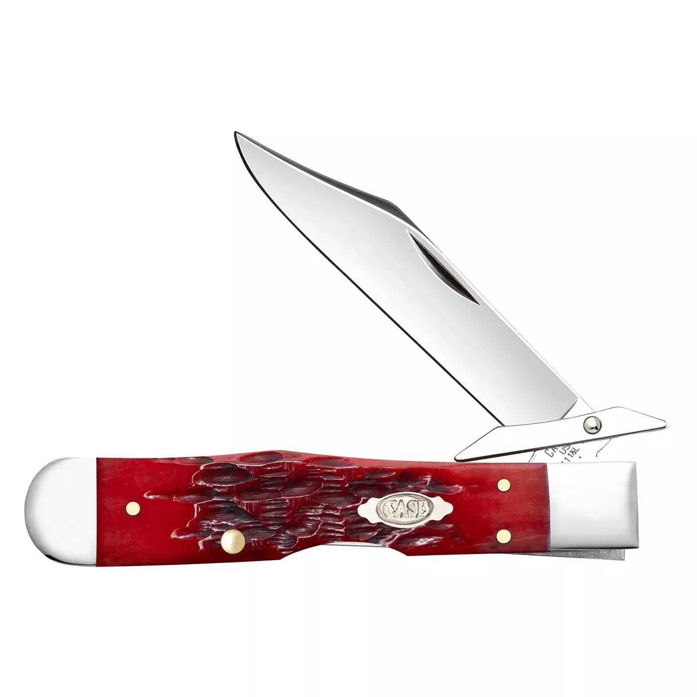 Case Cheetah Cub - Dark Red Bone Peach Seed Jig - Carbon Steel - 31943