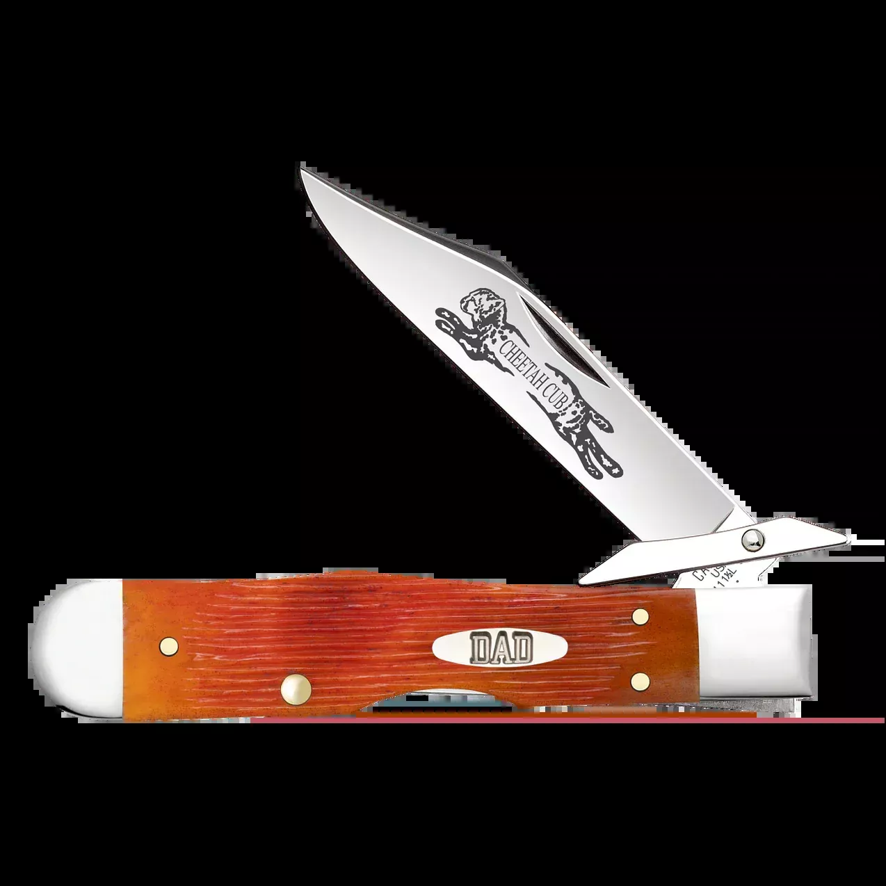 Case Cheetah Cub - Tequila Sunrise Bone Barnboard Jig - Tru-Sharp Steel - 13363