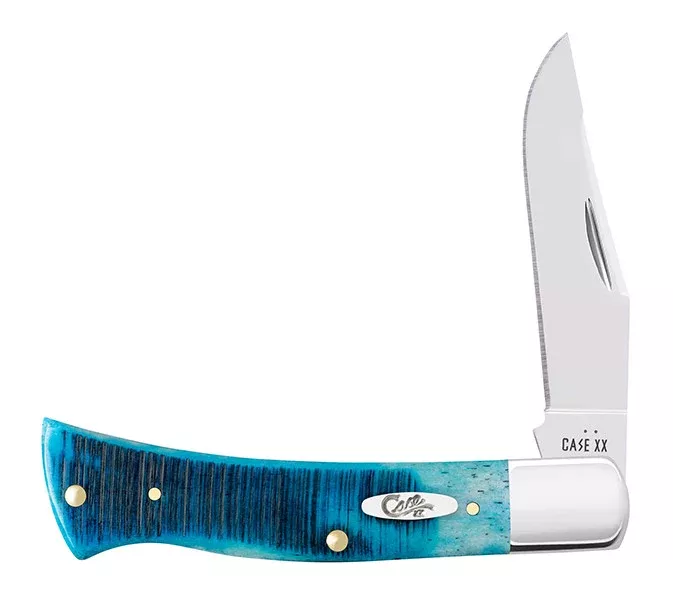 Case XX Axe Handle - Caribbean Blue Sawcut Jigged Bone - Tru-Sharp Steel - 25580