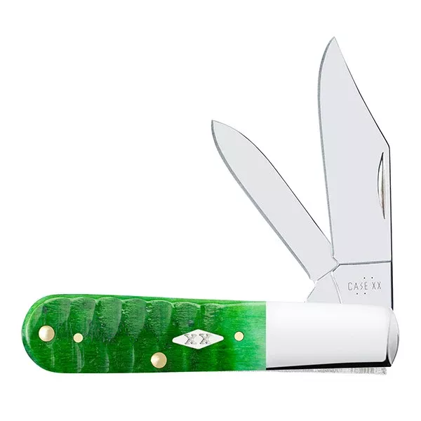 Case XX Barlow - Bright Green Gator Jigged Bone Handle - Tru-Sharp Steel - 11443