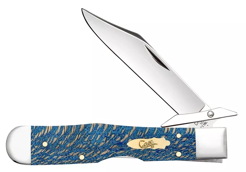 Case XX Cheetah Cub - Blue Sycamore Wood Handle - Tru-Sharp Steel - 63738