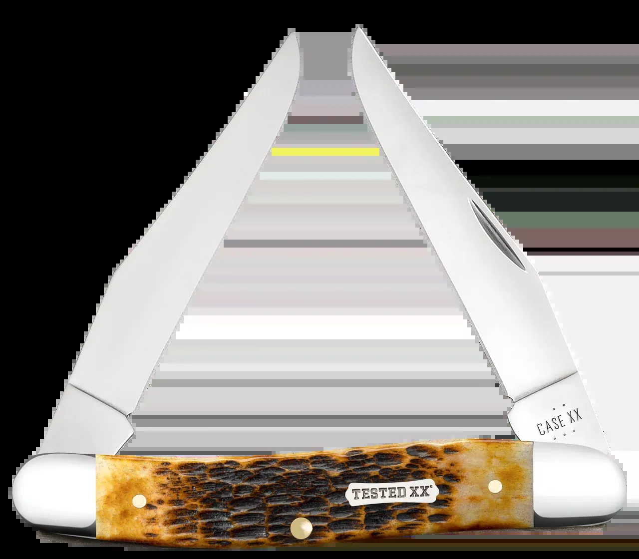 Case XX CS Muskrat - Jigged Burnt Amber Bone - 51395