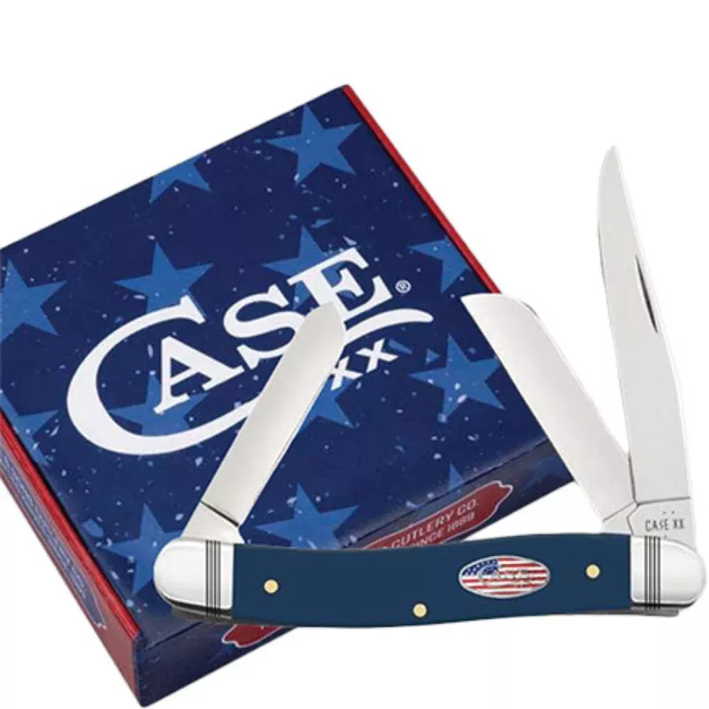 Case XX Medium Stockman - Navy Blue Synthetic w/ Cigar Box - Tru-Sharp Steel - 10863