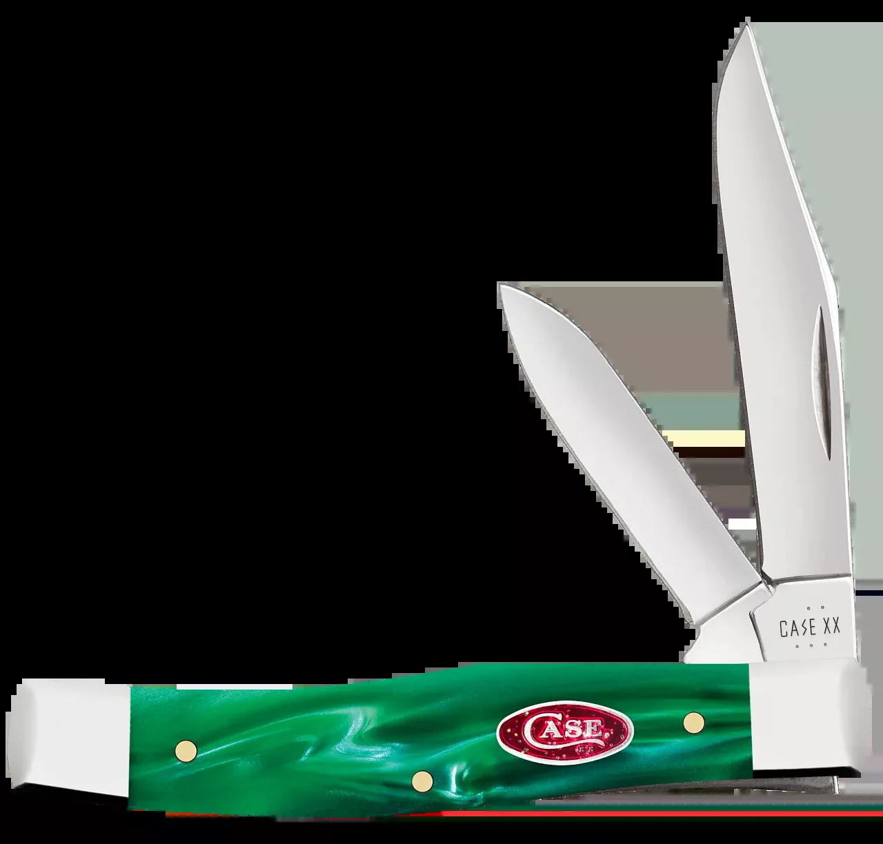 Case XX Medium Texas Jack - Smooth Green Pearl Kirinite Handle - 24413