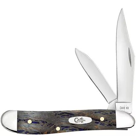 Case XX Peanut - Blue Smooth Curly Oak Handle - Tru-Sharp Steel - 47495