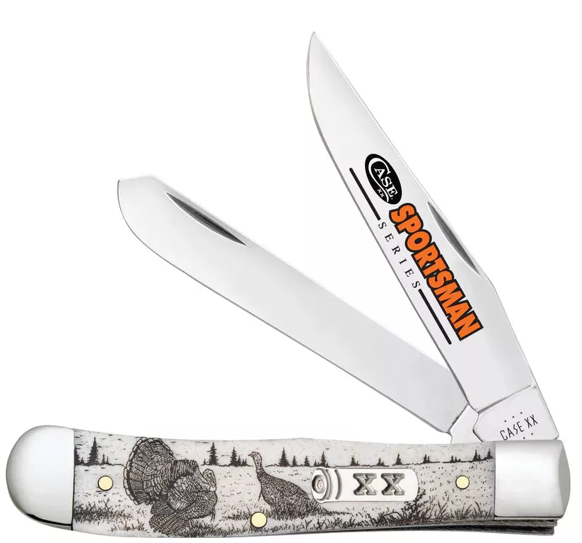 Case XX Sportsman Series Turkey Trapper - Natural Bone Handle - Tru-Sharp Steel - 81221