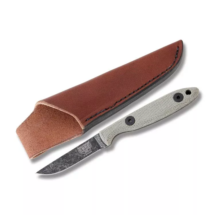 ESEE Camp Lore Rowen - Gray Micarta Handles - 1095 Blade - ESEECR25BO