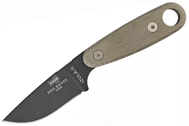 ESEE Izula II - Gunsmoke with Sheath - 1095 Blade - IZULA-II-TG
