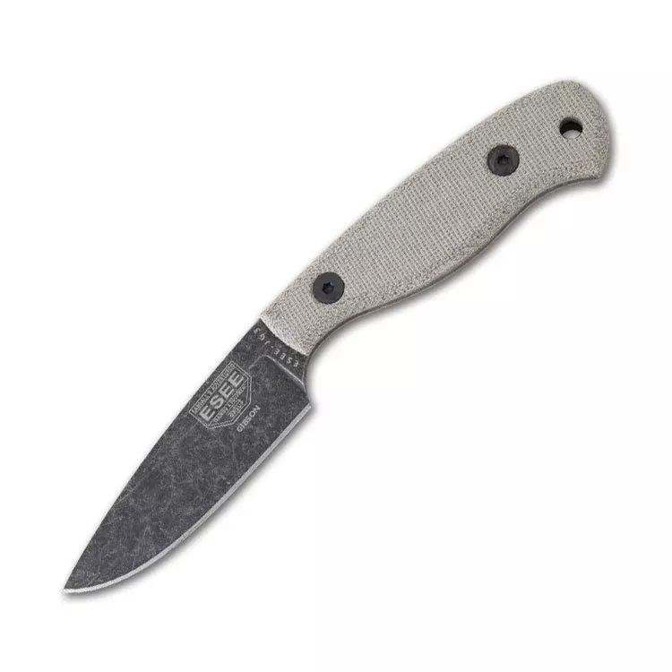 ESEE JG3 - Micarta Handles - 1095 Black Stonewashed Blade - ESJG3BO