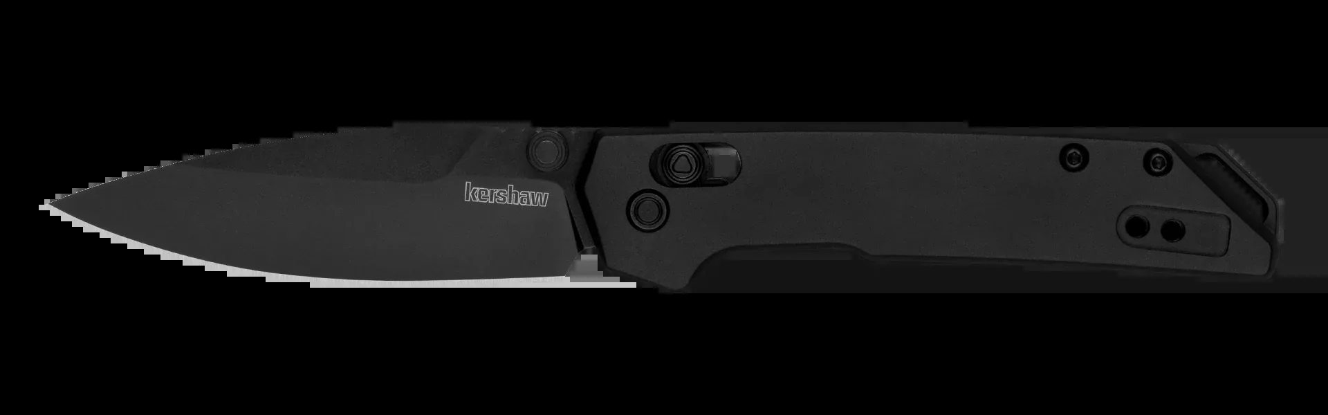 Kershaw Mini Iridium - Black Handle & Blade - DuraLock - KVT Ball Bearings - D2 Steel - 2051BLK