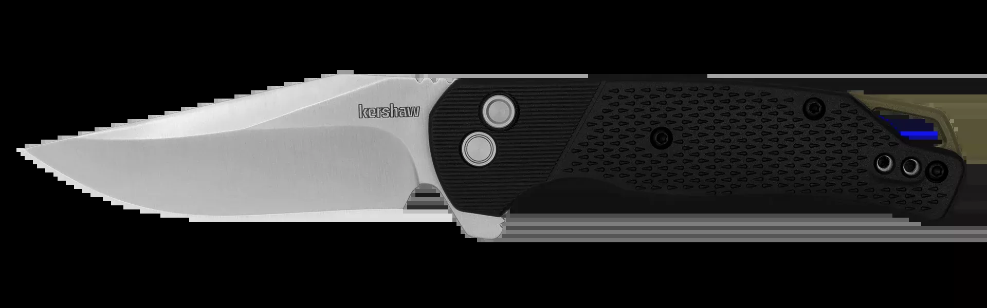 Kershaw Runoff - Button Lock - KVT Ball Bearings - 8Cr13MoV Steel - Black GFN Handle - 1429