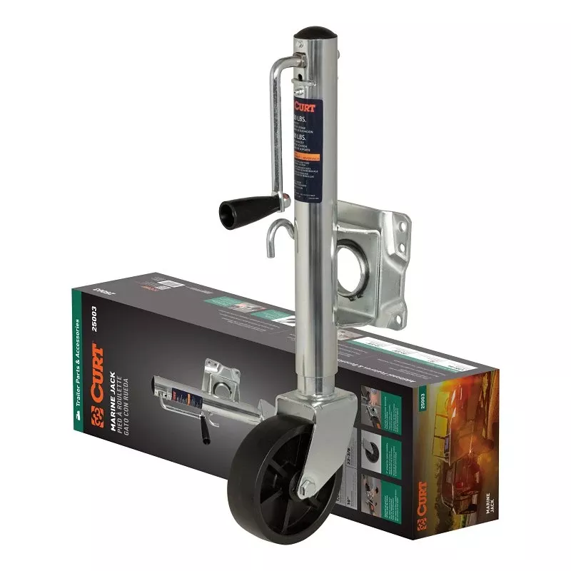 Marine Trailer Jack With 6 In. Wheel, 10 In. Travel, 1,000 Lb. Strength