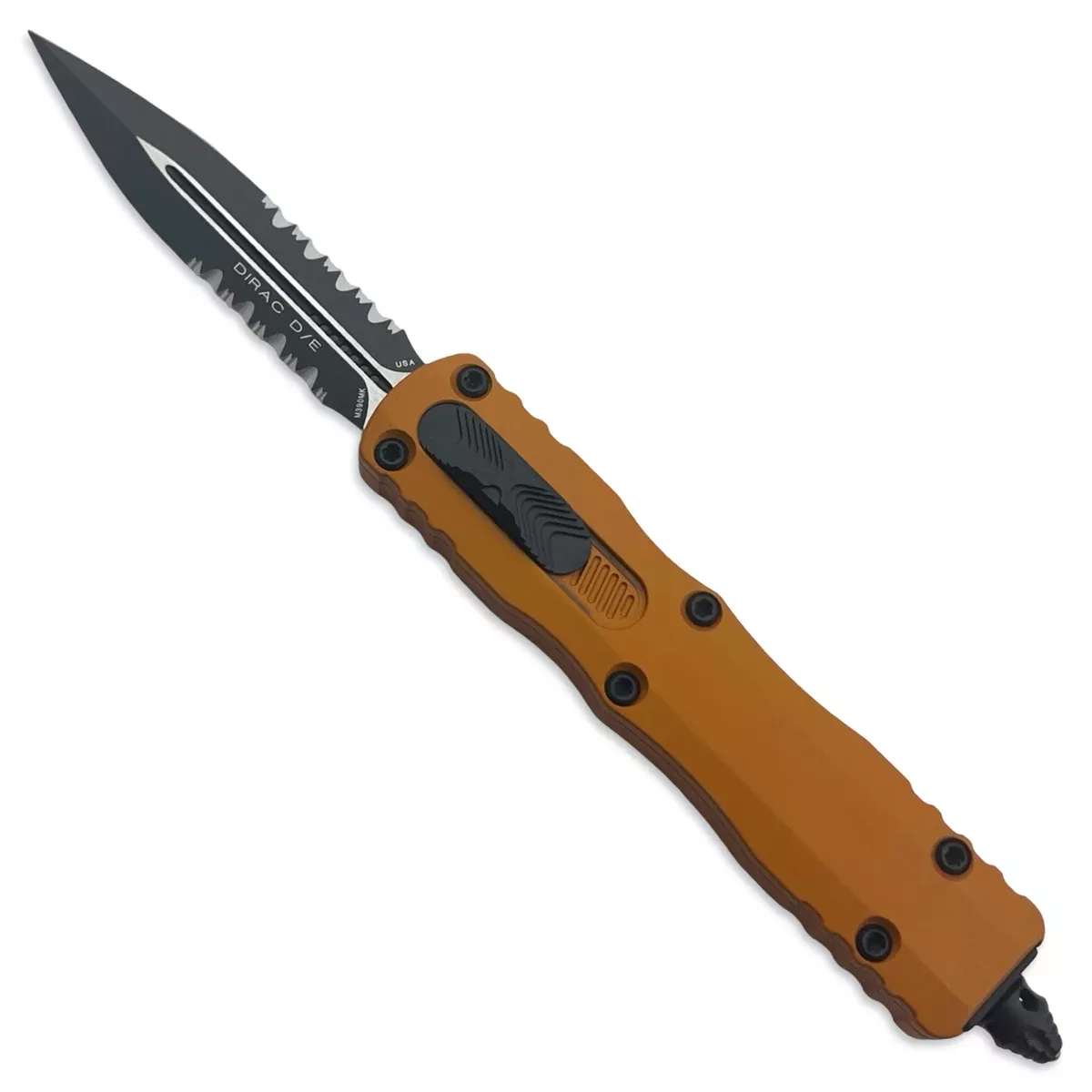 Microtech 225-2OT - Dirac D/E Orange Tangerine Partial Serrated