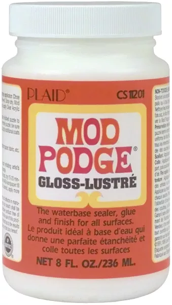 Mod Podge Gloss White Decoupage 8 Ounce Multi-purpose Sealer And Finish