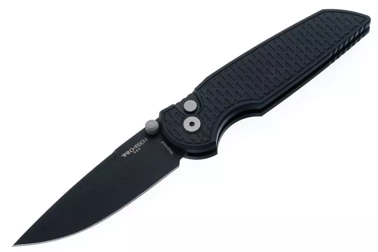 Pro-Tech TR-3 Integrity - Black Relic Textured Handle - Black DLC MagnaCut Blade - INT1106