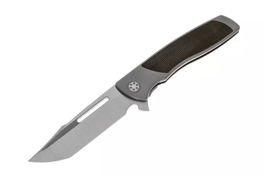 Sharp By Design Mini Evo - M390 Harpoon Point Blade - Green Micarta Inlay - Titanium Handle