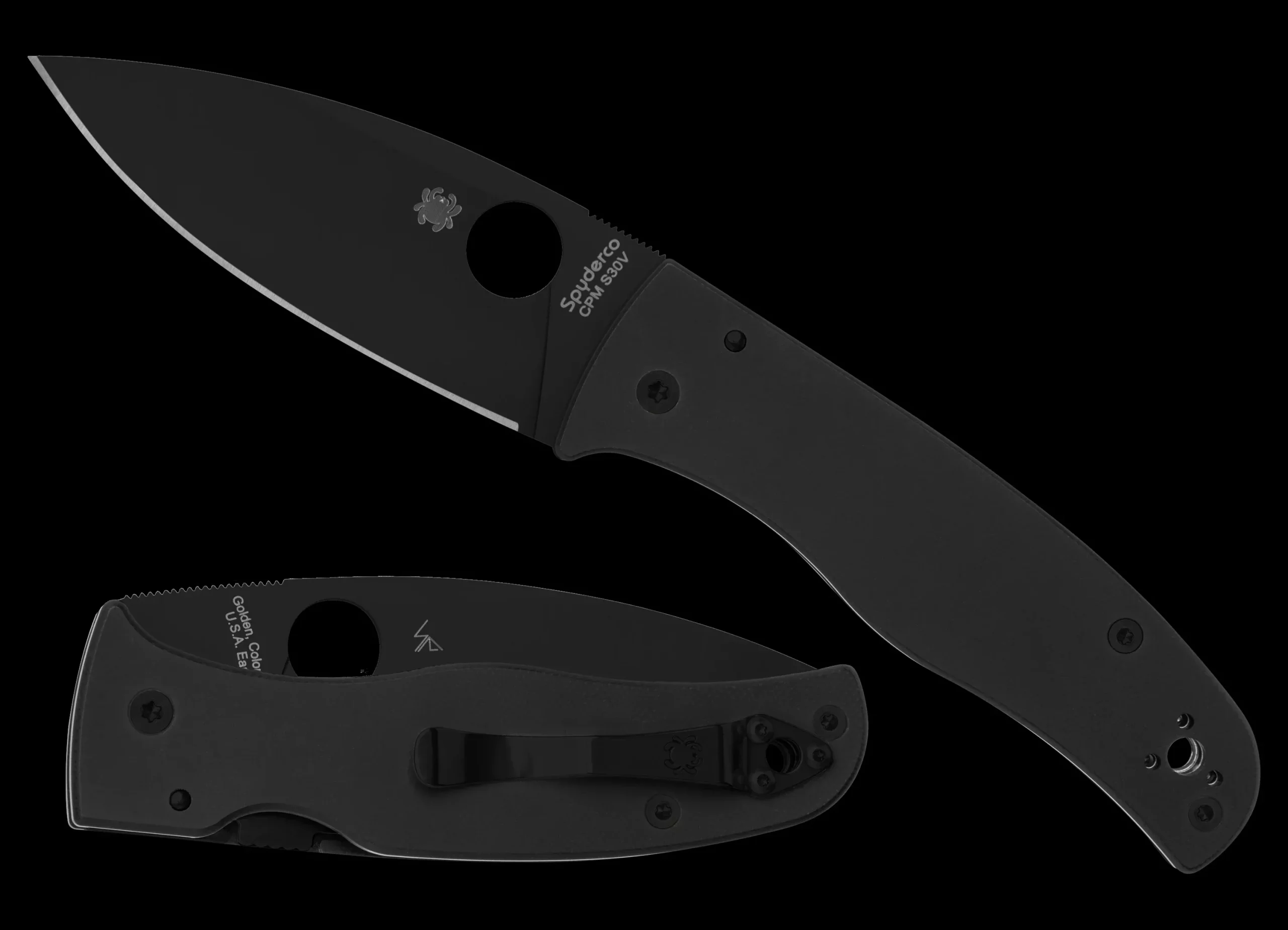 Spyderco Bodacious - Black G10 -Black CPM-S30V Blade - C263GPBK