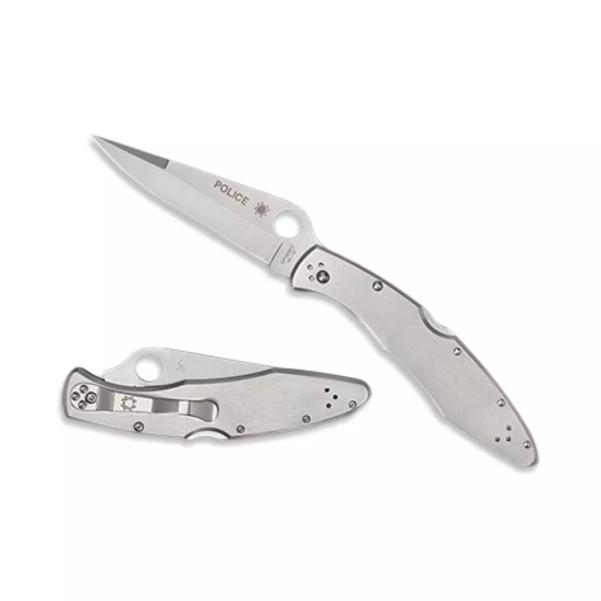 Spyderco C07P - Police Model Stainless Plainedge