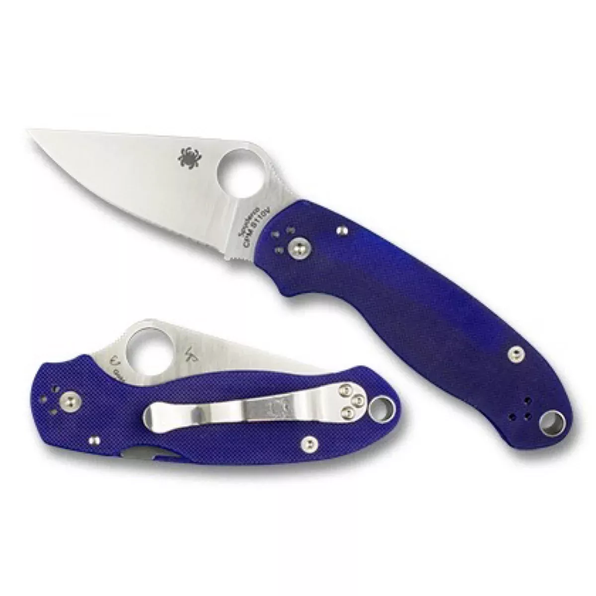 Spyderco C223GPDBL - Para 3 Dark Bue G10 S110V Plainedge