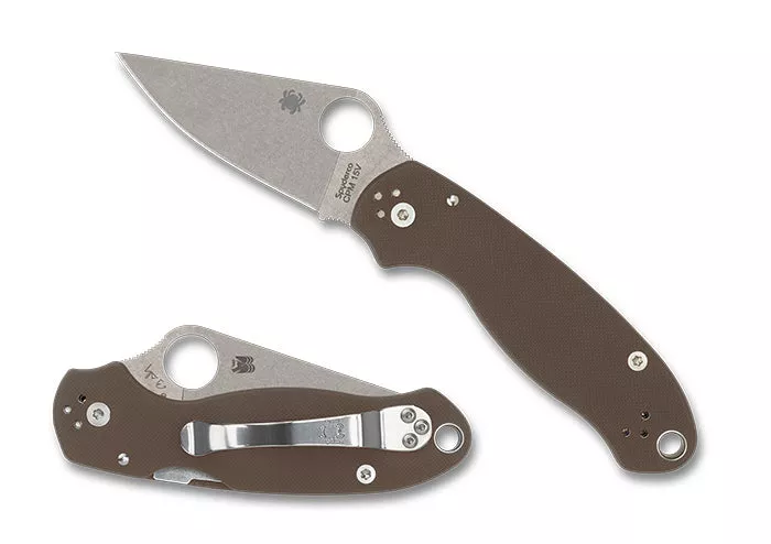 Spyderco Para 3 - CPM-15V - Sprint Run - Brown G10- C223GPBN15V