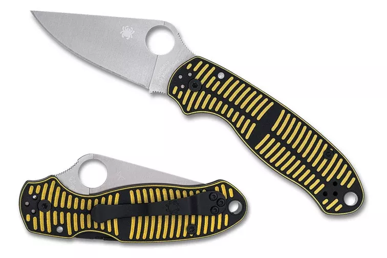 Spyderco Para 3 Salt - Black & Yellow G-10 Handle - MagnaCut Blade - C223GBKYLMCP