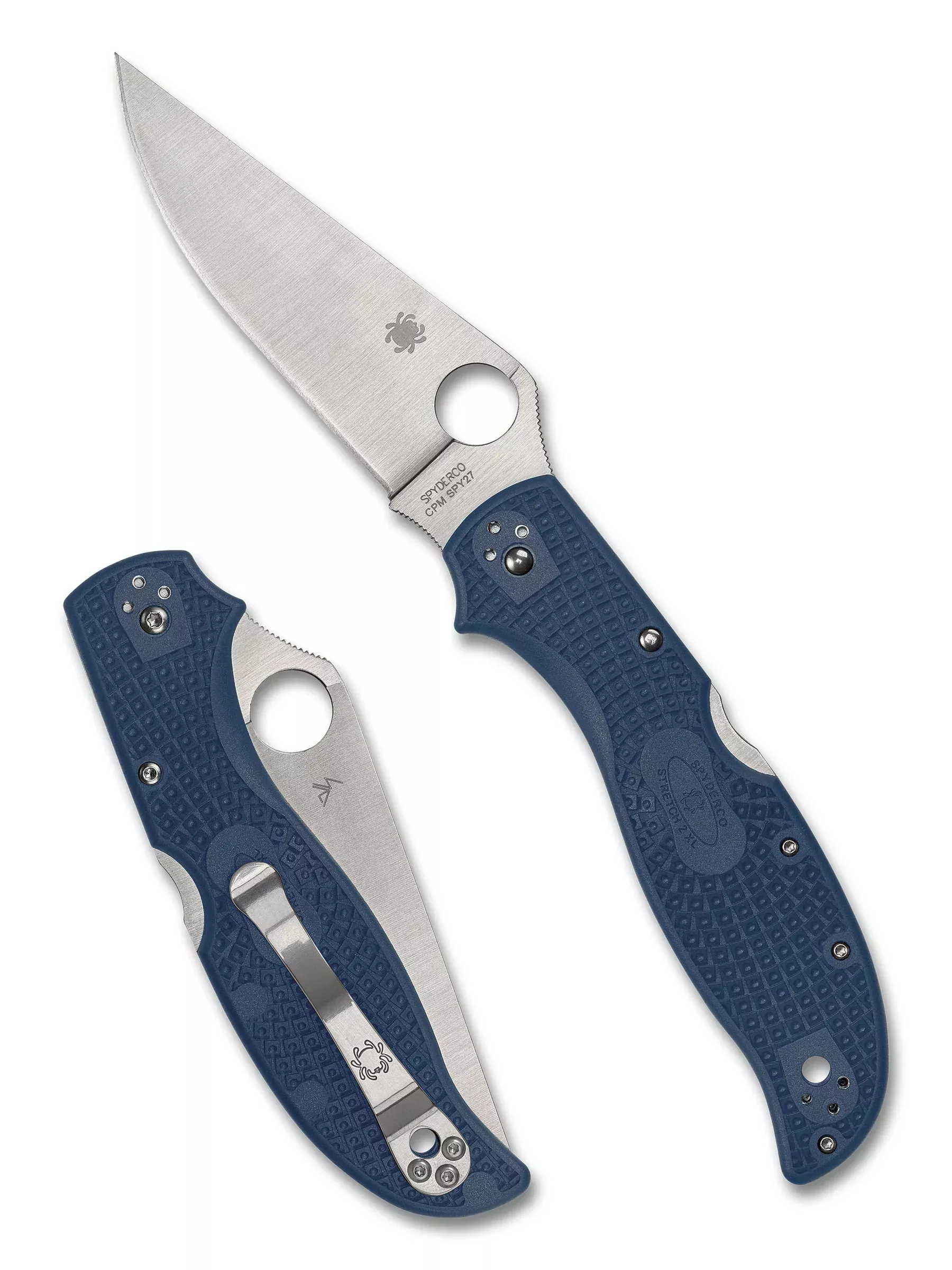Spyderco Stretch 2 XL Lightweight- Cobalt Blue FRN - Plain Edge CPM-SPY27 - C258PCBL