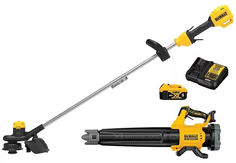 String Grass Trimmer & Leaf Blower Kit, 20v Battery & Charger