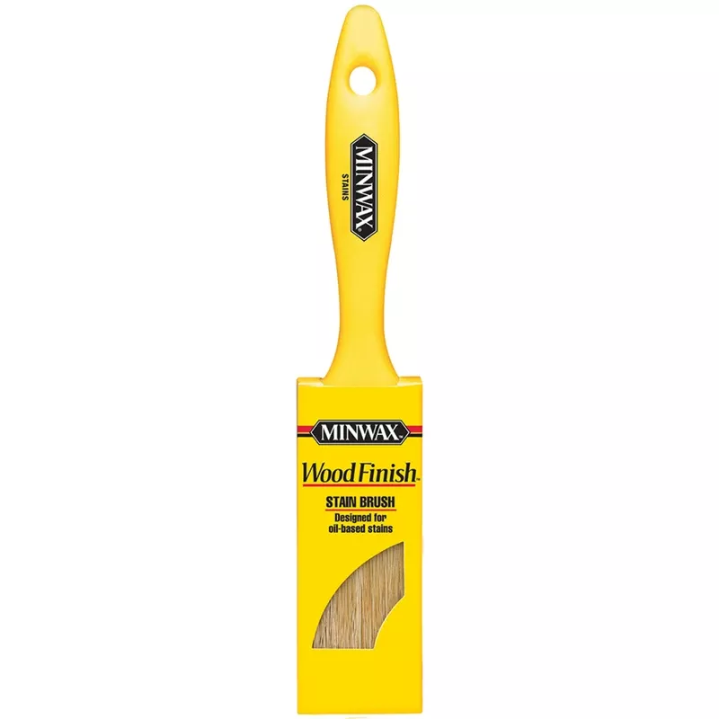 Two Inch Wood Stain Finish Brush With Black China Bristle Bristles