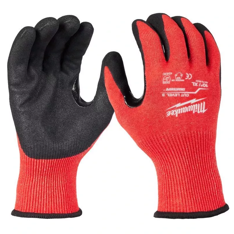 Unisex Xl Nitrile Coated Cut Level 3 Work Gloves