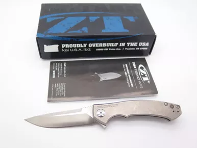 ZT Zero Tolerance 0450 S35VN Stonewash Titanium Framelock Folding Pocket Knife