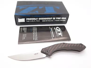 ZT Zero Tolerance 0460 Sinkevich Carbon Fiber Titanium Framelock Folding Knife
